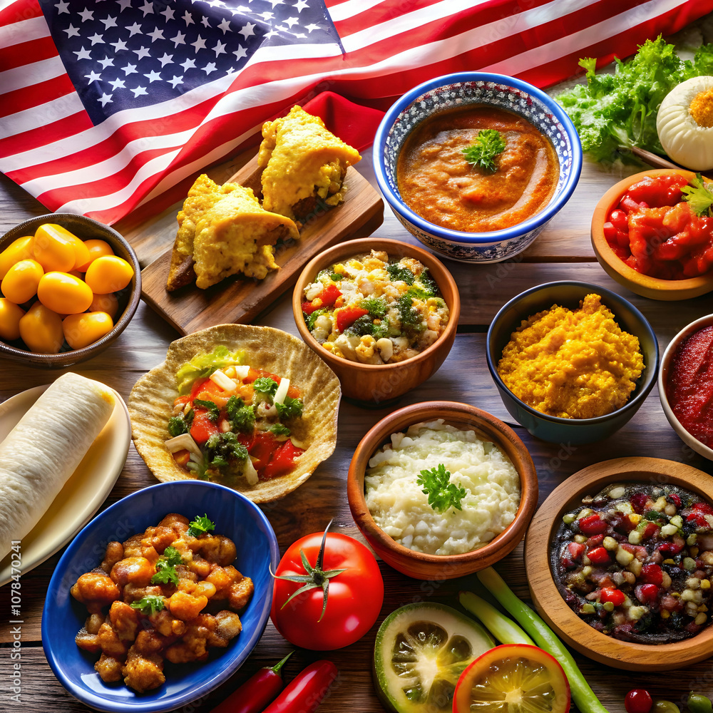 Images of different cuisines that blend traditional and modern elements Images of different cuisines that blend traditional and modern elements
