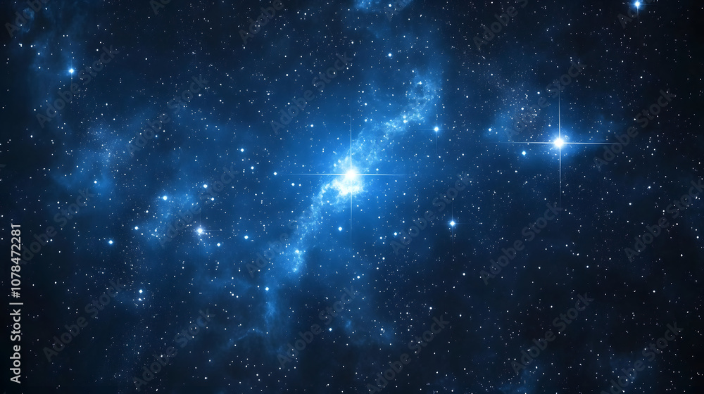 Fototapeta premium Deep space shining stars in night sky, constellation star field, galaxy