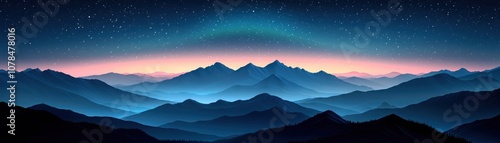 Majestic mountain peaks stand tall beneath a radiant green aurora in the night sky