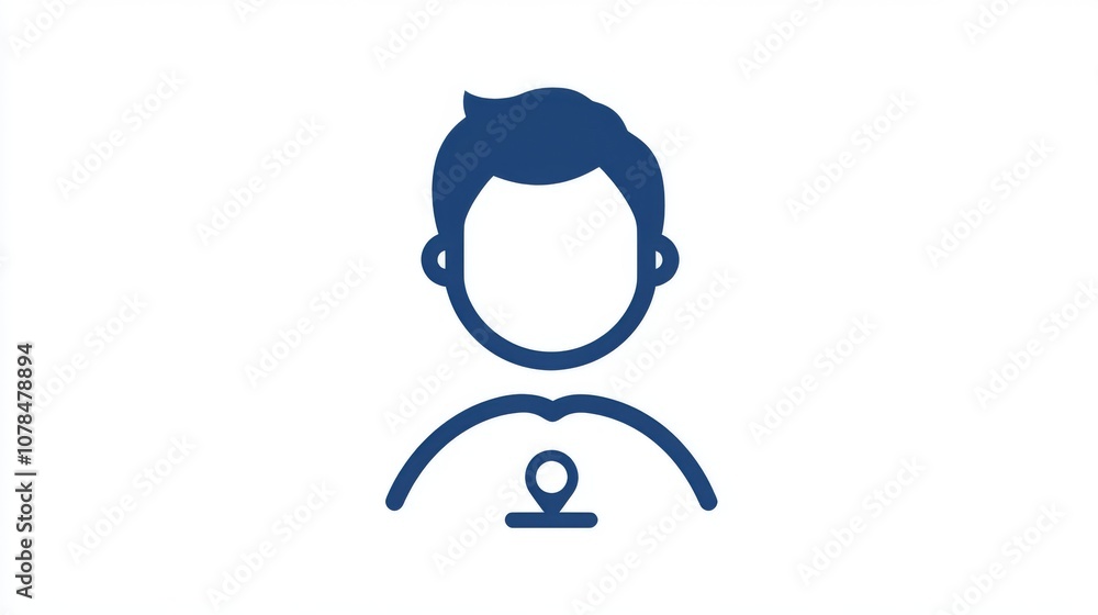 Obraz premium Profile icon with circular frame