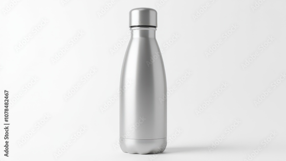 Professional aluminium water bottle mockup with subtle lighting, perfect for high-end brand presentations. Professional aluminium water bottle mockup with subtle lighting, perfect for high-end brand presentations.