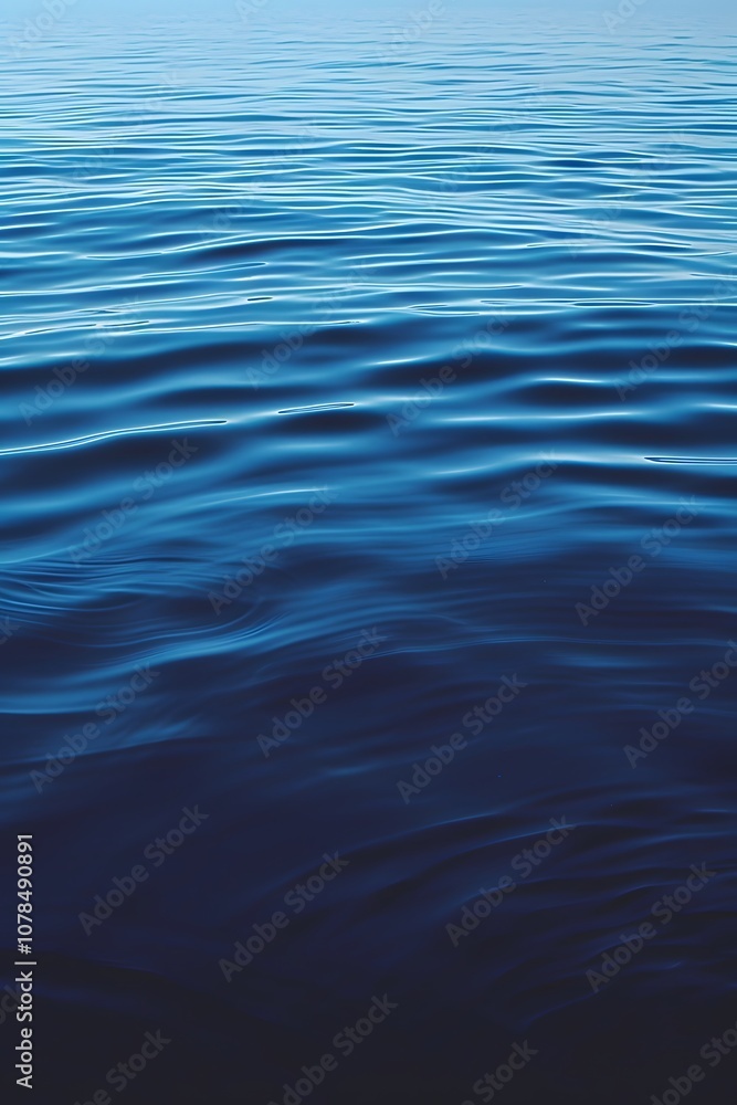 Naklejka premium Ripples on waters surface under a dusky sky AI generated illustration
