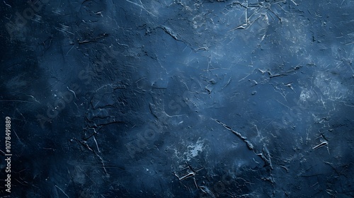 Rough texture on a dark blue background gradually falling into black AI generated illustration