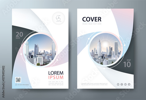 Annual report brochure flyer design template vector, Leaflet, presentation book cover templates, layout in A4 size
