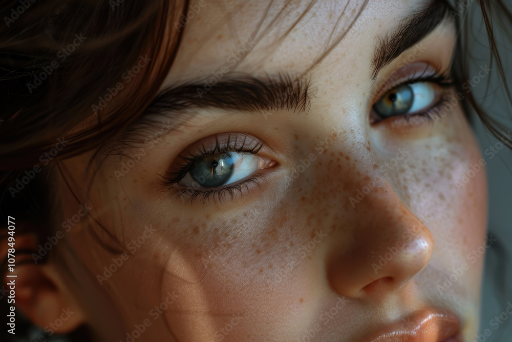 Beauty Portrait of Female Face with Natural Skin Beauty Portrait of Female Face with Natural Skin