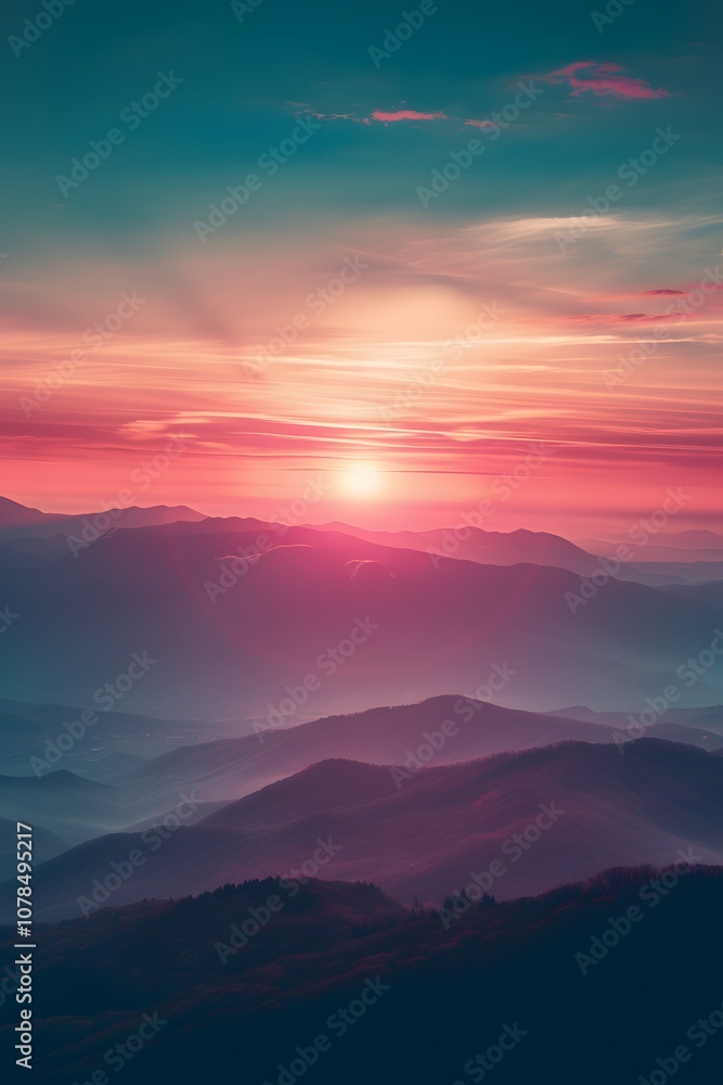 Fototapeta premium Simple background featuring a cinematic panorama AI generated illustration