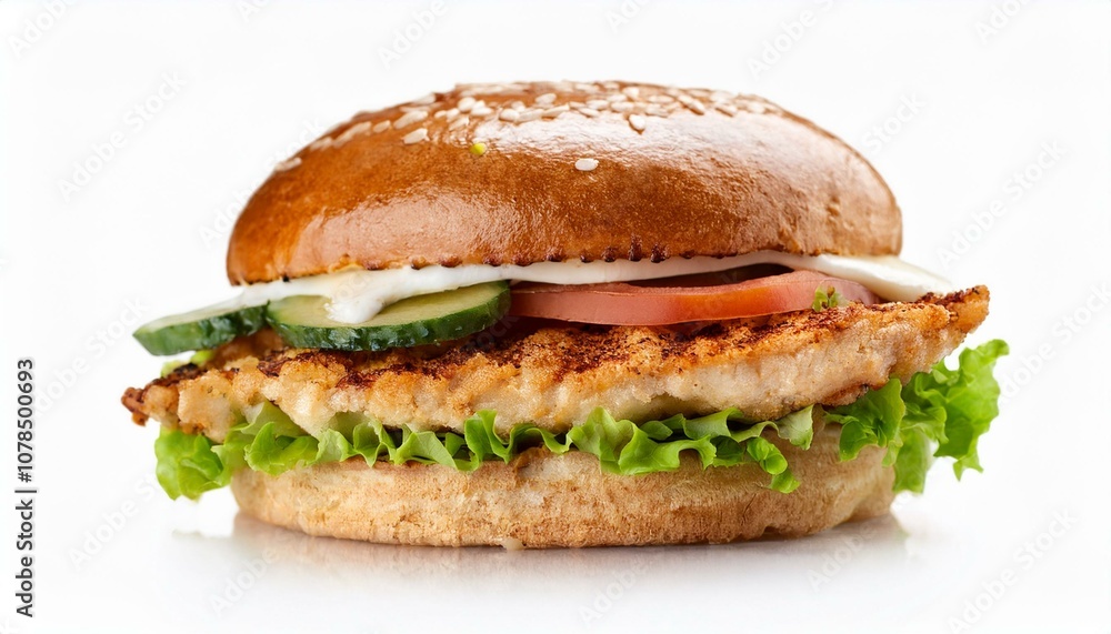 grilled chicken sandwich burger isolated on white grilled chicken sandwich burger isolated on white