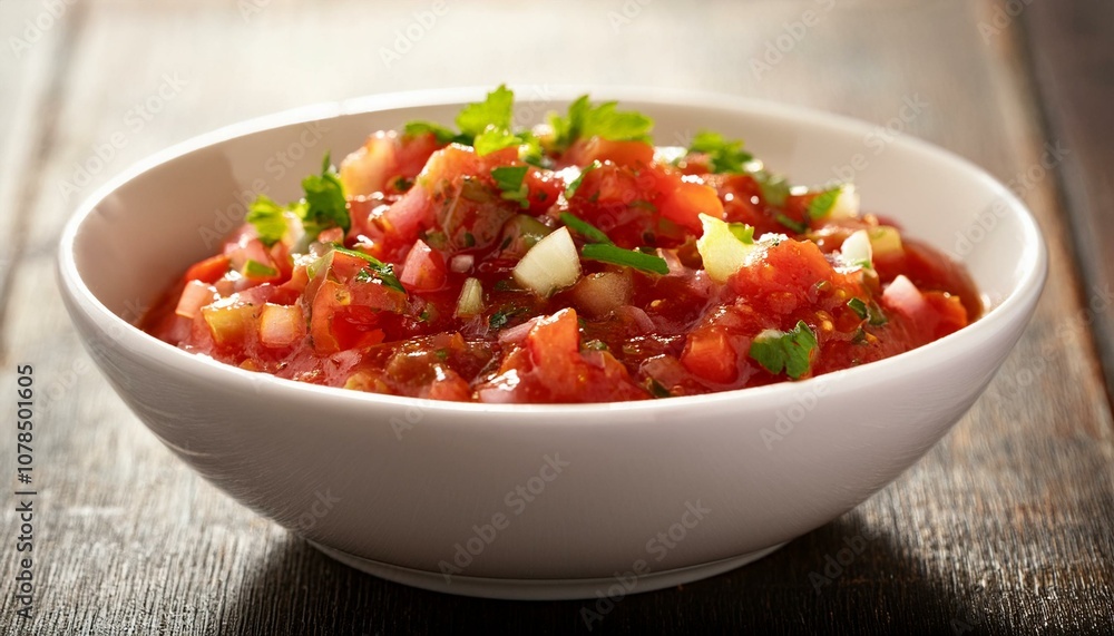 freshly made salsa in a white bowl freshly made salsa in a white bowl