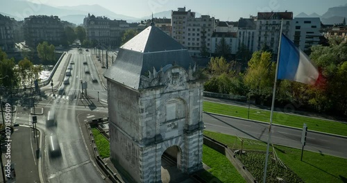 A timelapse of the Porte de France in Grenoble, France