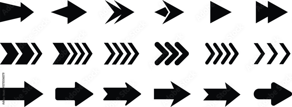 Arrows big black icons. Arrows. Arrow vector collection. Modern simple arrow symbols in flat style
Arrows big black icons. Arrows. Arrow vector collection. Modern simple arrow symbols in flat style