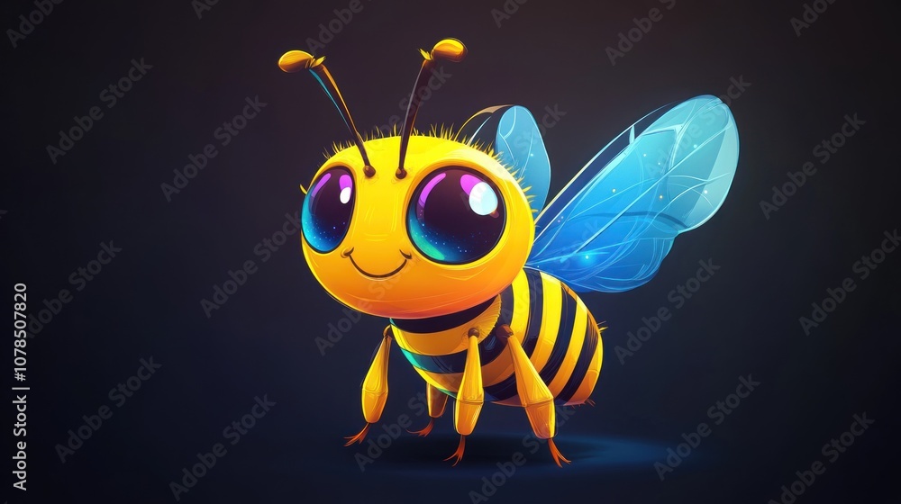 Cute Cartoon Bee Illustration Cute Cartoon Bee Illustration