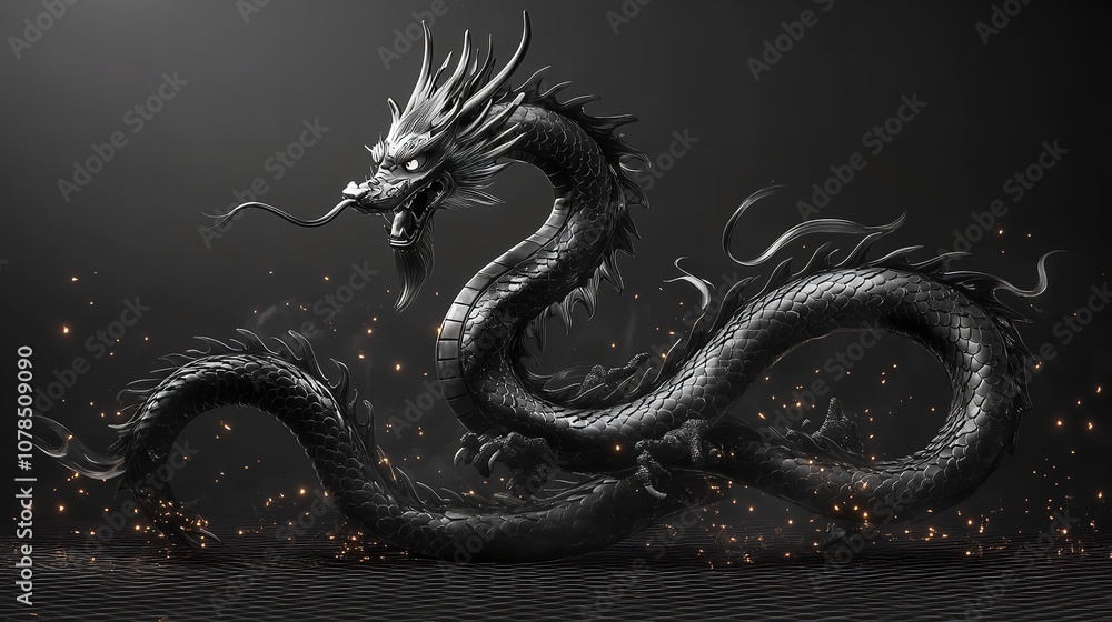 Obraz premium Year of the dragon, chinese zodiac 2024