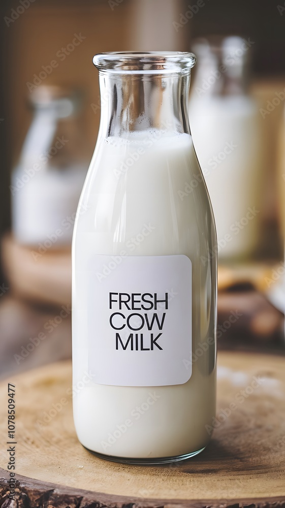 Fresh cow milk in table Fresh cow milk in table
