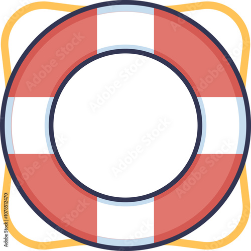 Illustration of a lifebuoy ring symbolizing safety and rescue.