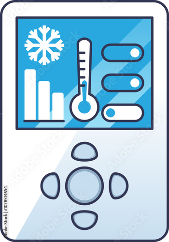 Digital display of a SmartThermostat showing 68.5°F, indicating energy-efficient temperature control.