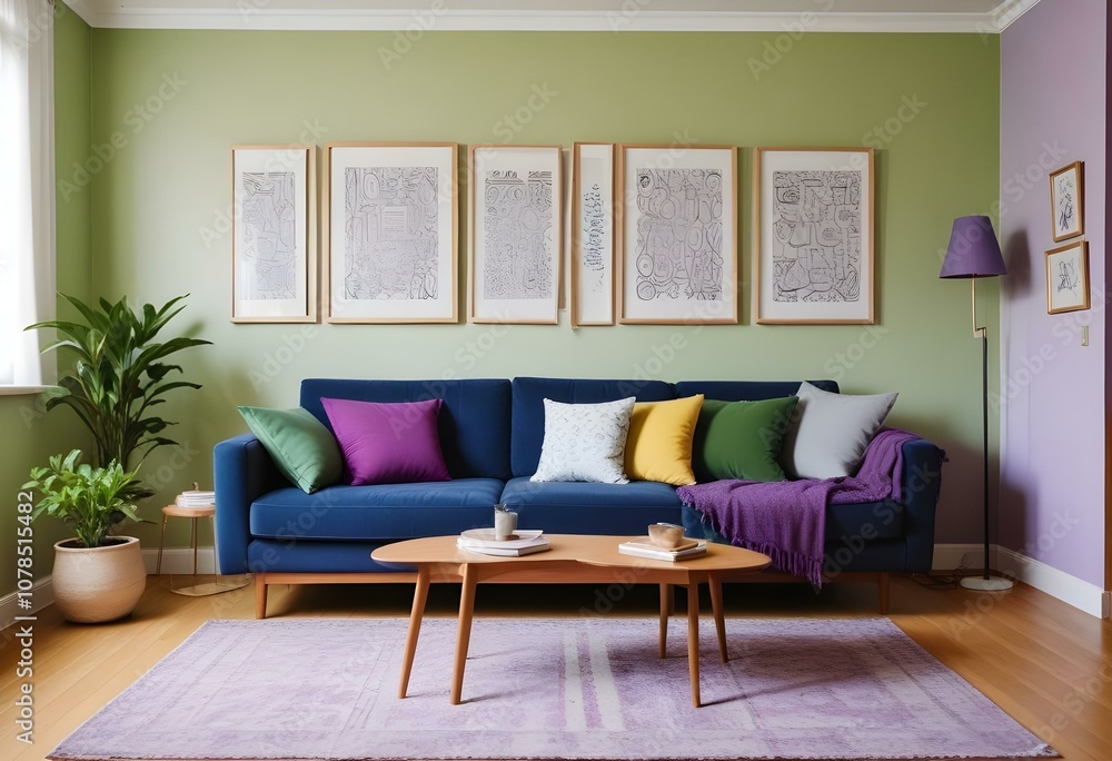 Obraz premium Modern purple interior
