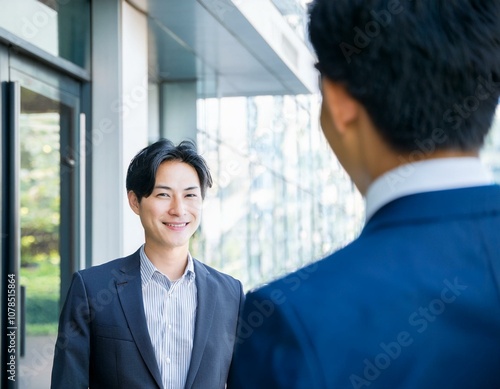 談笑するビジネスパーソン