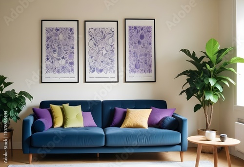 Modern purple interior