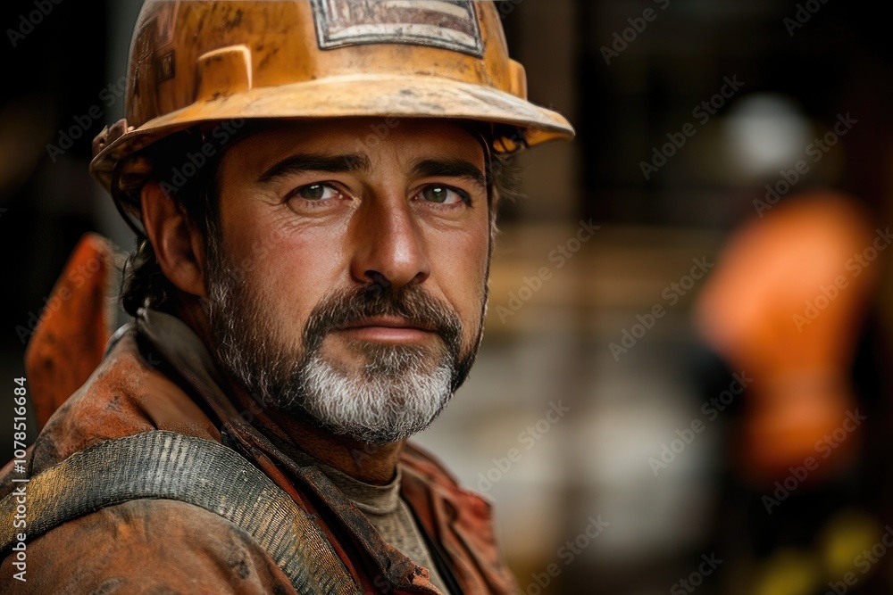 Close-up portrait of a construction worker. Ideal for construction, industry, and labor-related projects. Close-up portrait of a construction worker. Ideal for construction, industry, and labor-related projects.