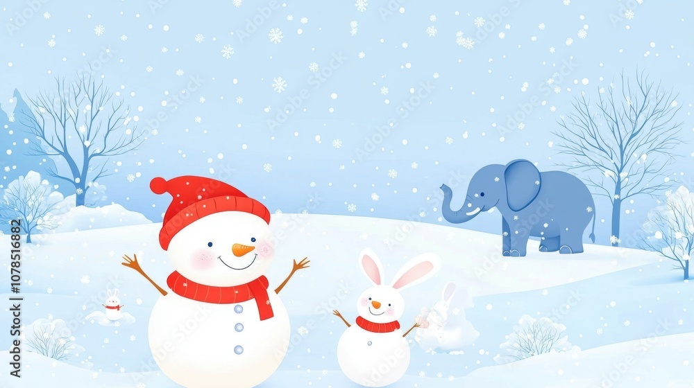 Beautiful winter outdoor illustration Beautiful winter outdoor illustration