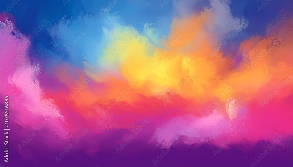 Obraz premium Colored cloud effect with gradient