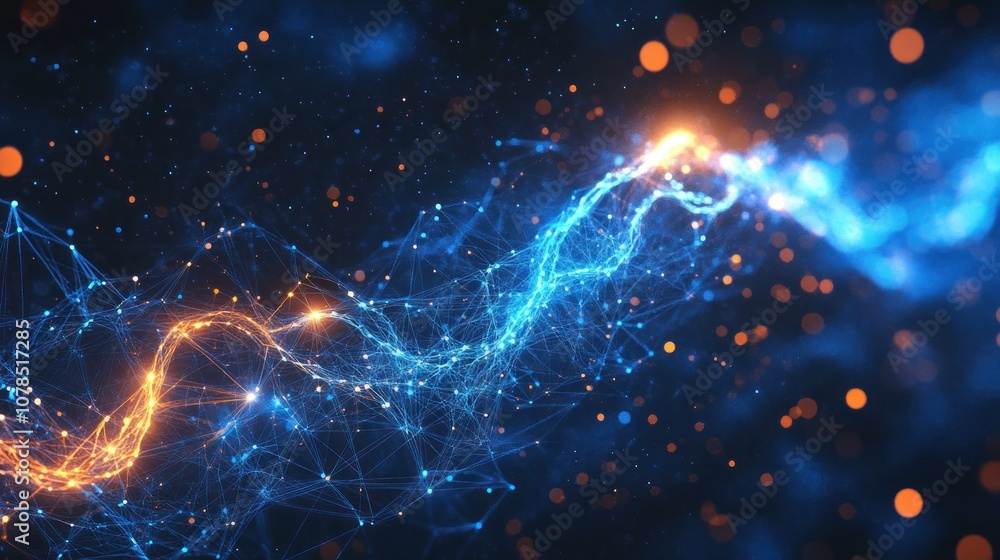 Digital network line cyberspace wave code data energy abstract background wallpaper AI generated image Digital network line cyberspace wave code data energy abstract background wallpaper AI generated image