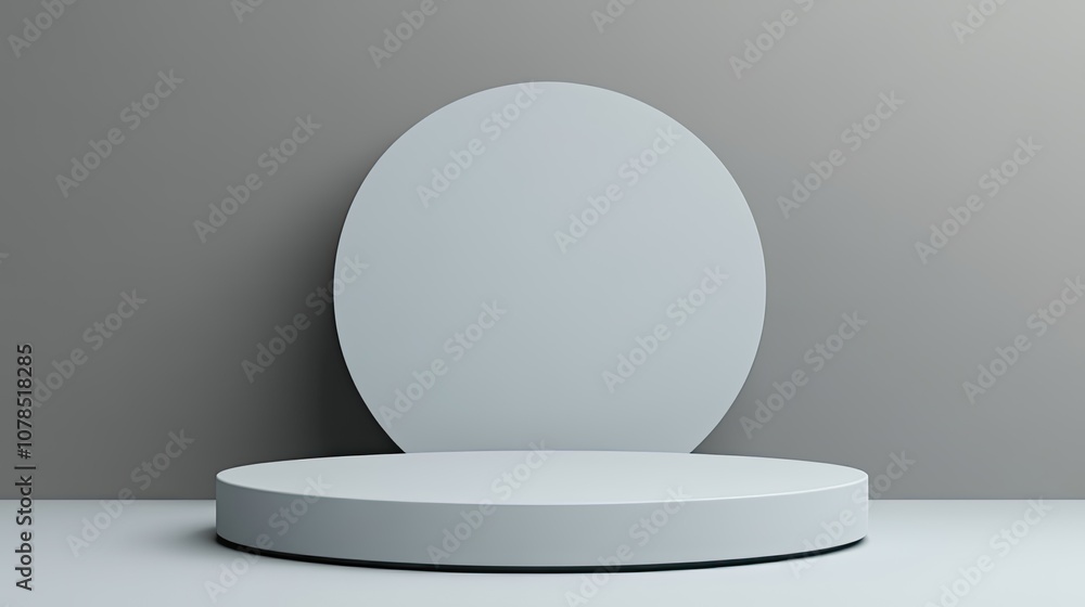 Minimalist Studio Background with Circular Display on Neutral Surface for Product Photography, Presentations, or Creative Design Projects Minimalist Studio Background with Circular Display on Neutral Surface for Product Photography, Presentations, or Creative Design Projects