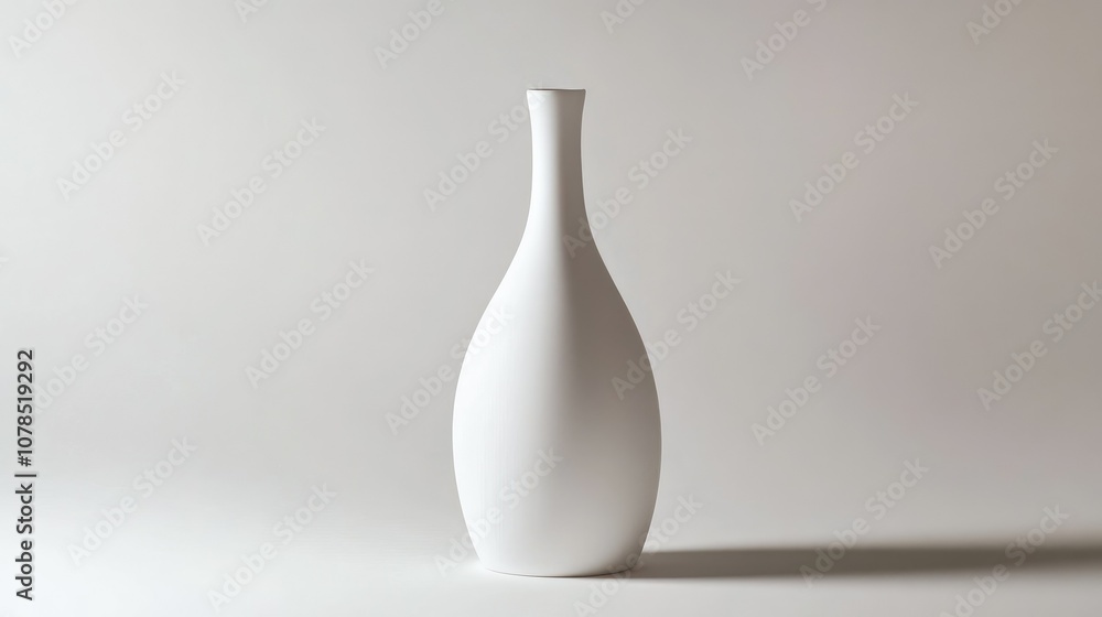 A high-quality white bottle on a white background, ideal for showcasing in e-commerce product listings A high-quality white bottle on a white background, ideal for showcasing in e-commerce product listings
