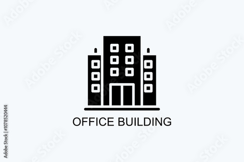 Office Building Vector Icon Or Logo Illustration