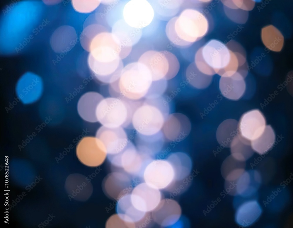 Glittering blue bokeh background with soft focus and sparkling lights Glittering blue bokeh background with soft focus and sparkling lights
