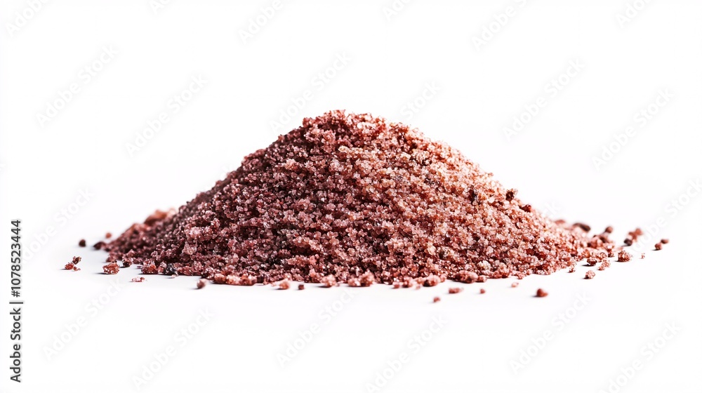 A Mound of Exquisite Reddish-Brown Culinary Spice on a Pristine White Backdrop A Mound of Exquisite Reddish-Brown Culinary Spice on a Pristine White Backdrop
