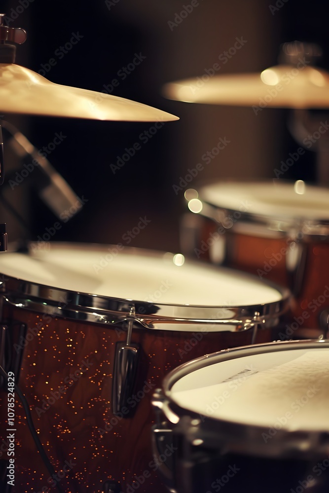 Sudden sparse drum beats building tension in a minimalist setup AI generated illustration Sudden sparse drum beats building tension in a minimalist setup AI generated illustration