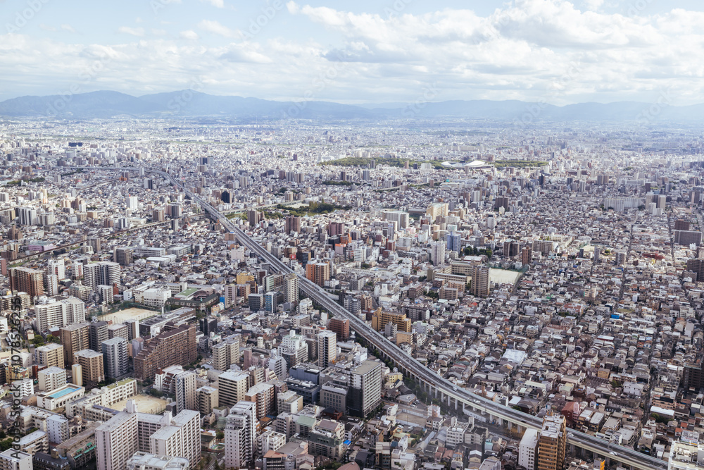 Fototapeta premium Osaka Aerial View in Japan