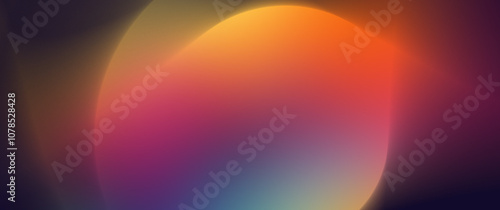 Noisy violet, purple, orange and blue spectrum abstract background. Colorful gradient. Holographic blurred grainy gradient banner background texture