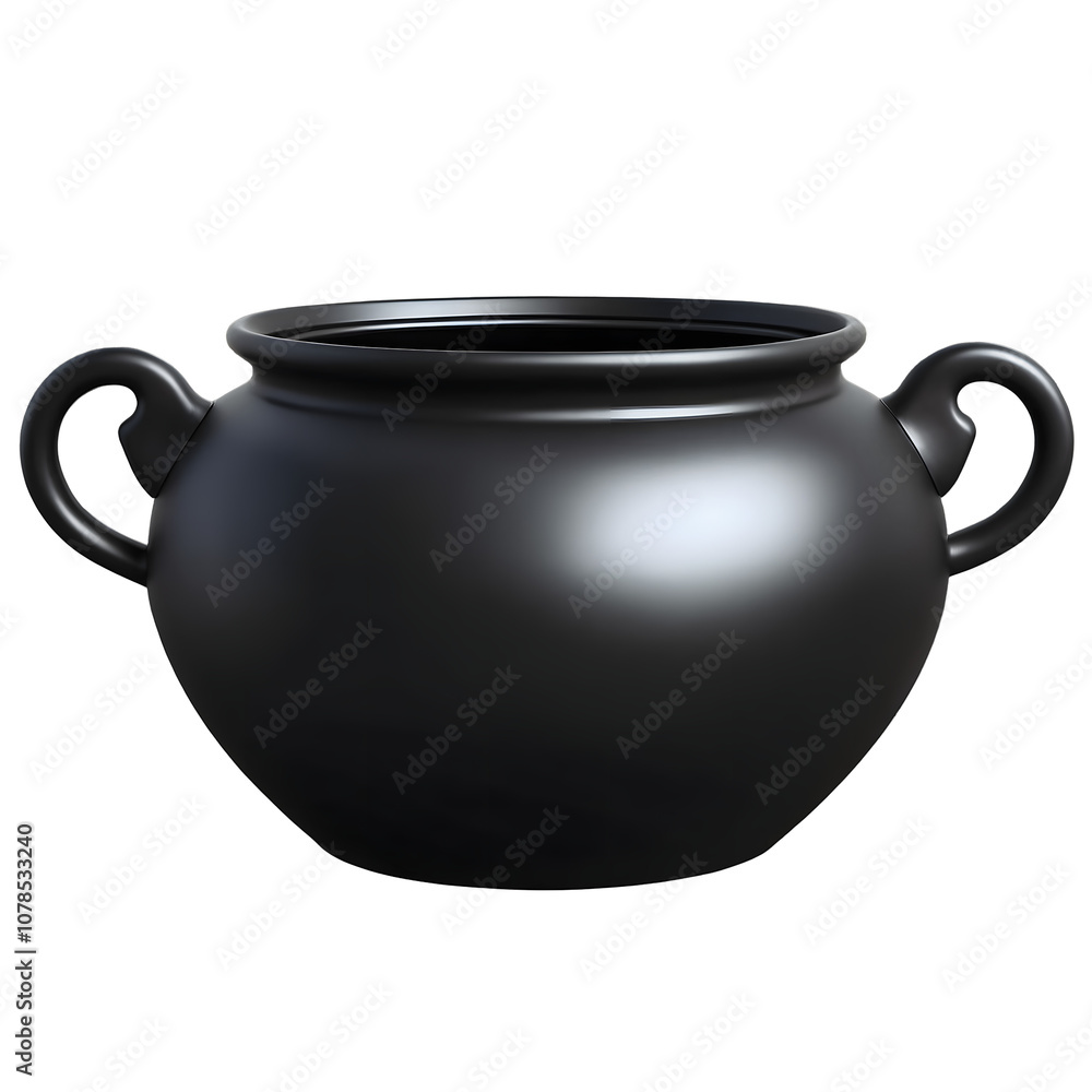Antique Black Metal Cauldron with Ornate Handles Isolated on Transparent Background
Antique Black Metal Cauldron with Ornate Handles Isolated on Transparent Background