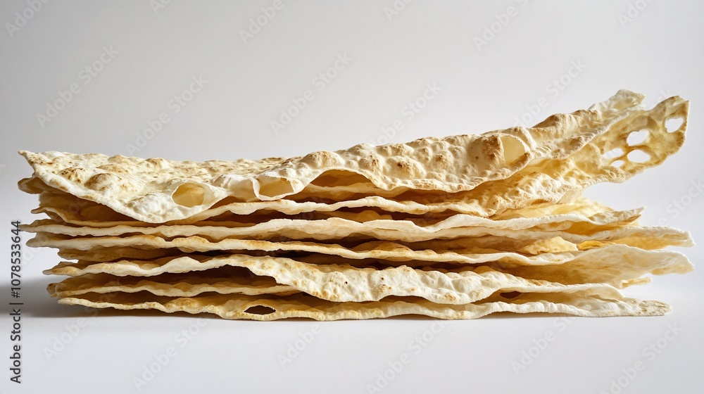 A Stack of Crispy Flatbreads: A Culinary Masterpiece of Texture and Taste A Stack of Crispy Flatbreads: A Culinary Masterpiece of Texture and Taste
