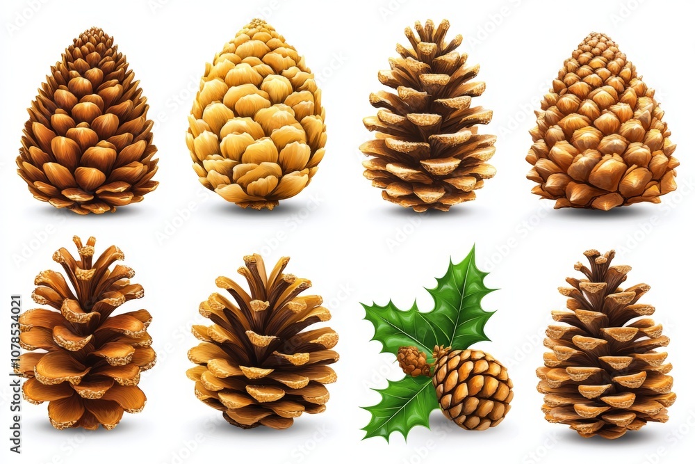 Vibrant display of golden pinecones with rich textures showcasing a bold and festive aesthetic perfect for holiday themes and seasonal decoration Vibrant display of golden pinecones with rich textures showcasing a bold and festive aesthetic perfect for holiday themes and seasonal decoration
