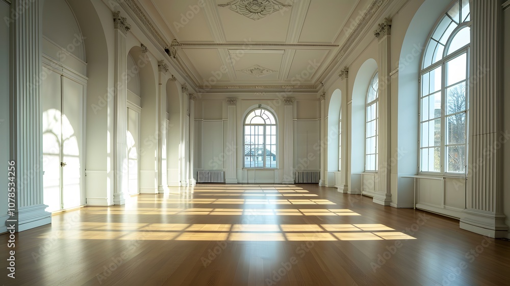 Fototapeta premium Ticking of a metronome in an otherwise silent spacious room AI generated illustration