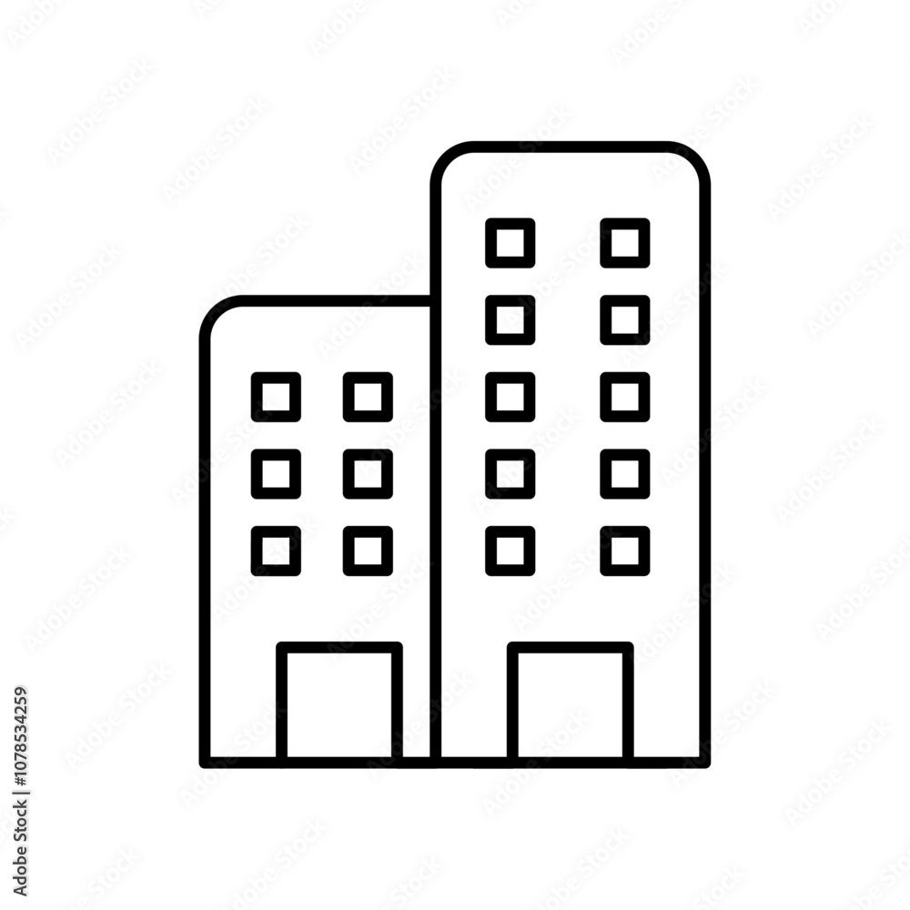 Building icon Outline vector for web ui Building icon Outline vector for web ui