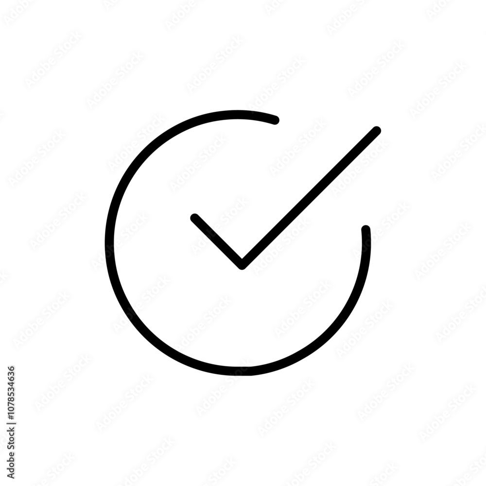 Check icon Outline vector for web ui Check icon Outline vector for web ui