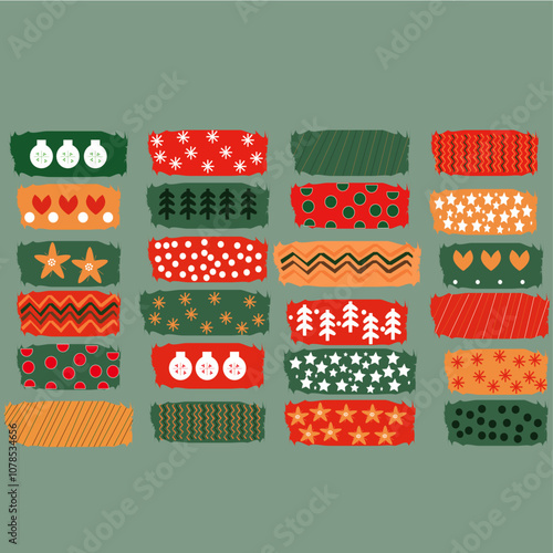 set of chritsmas ribbon illustration vector
set of chritsmas background illustration vector