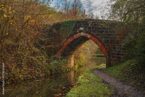 Bridge 53 on the Caldon canal inland waterway near Froghall. photo