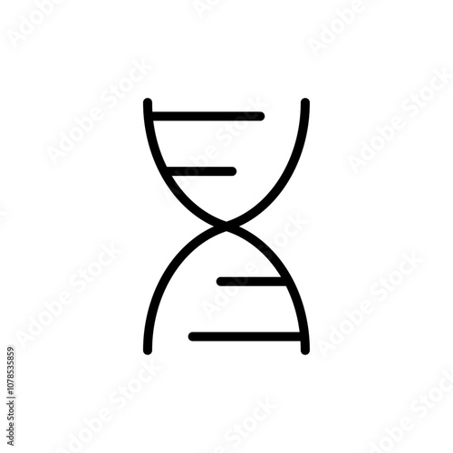 DNA Icon Outline vector for web ui