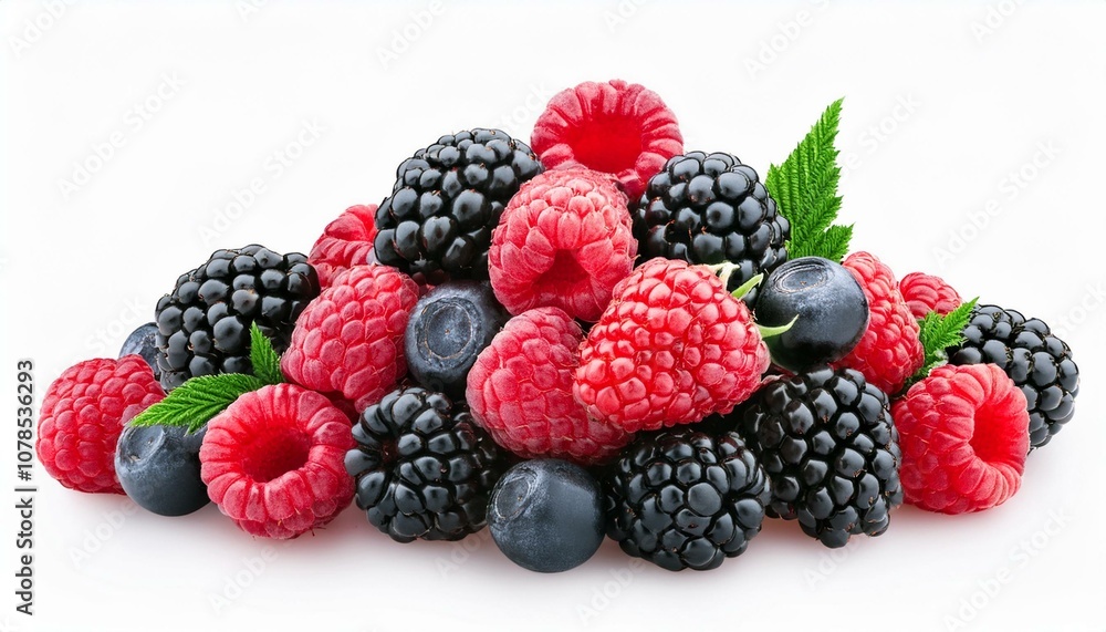 colourful composition heap of forest berries raspberry and blackberry isolated on a white background with clipping path colourful composition heap of forest berries raspberry and blackberry isolated on a white background with clipping path