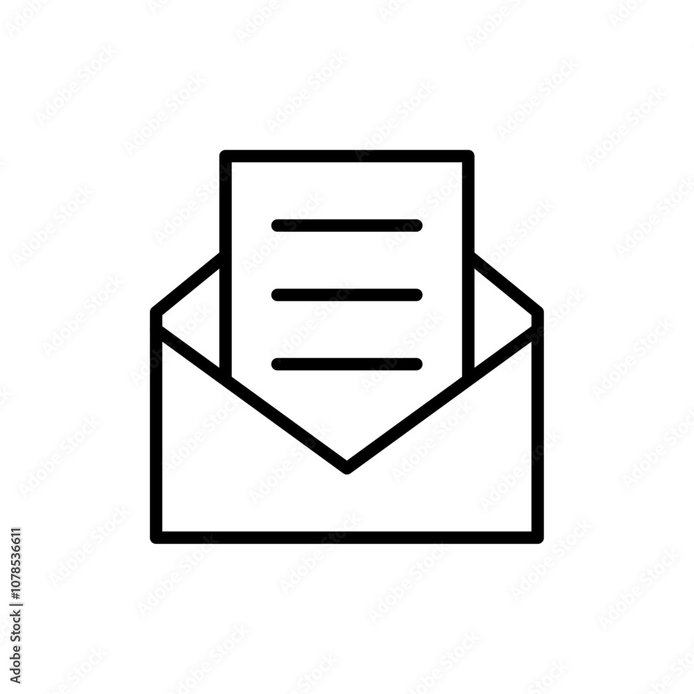 Email icon Outline vector for web ui Email icon Outline vector for web ui