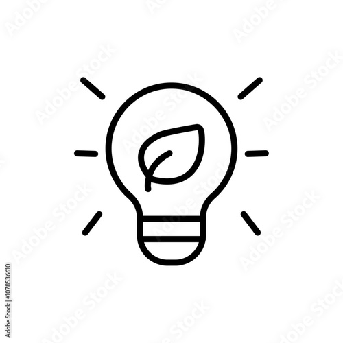 Eco energy icon Outline vector for web ui