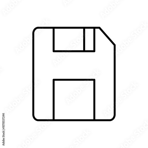Floppy disk icon Outline vector for web ui