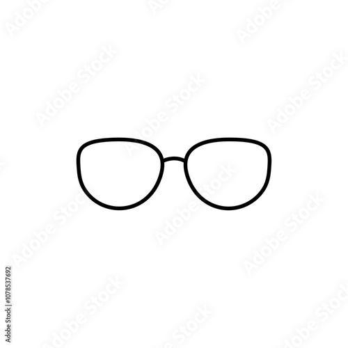 Glassess icon Outline vector for web ui