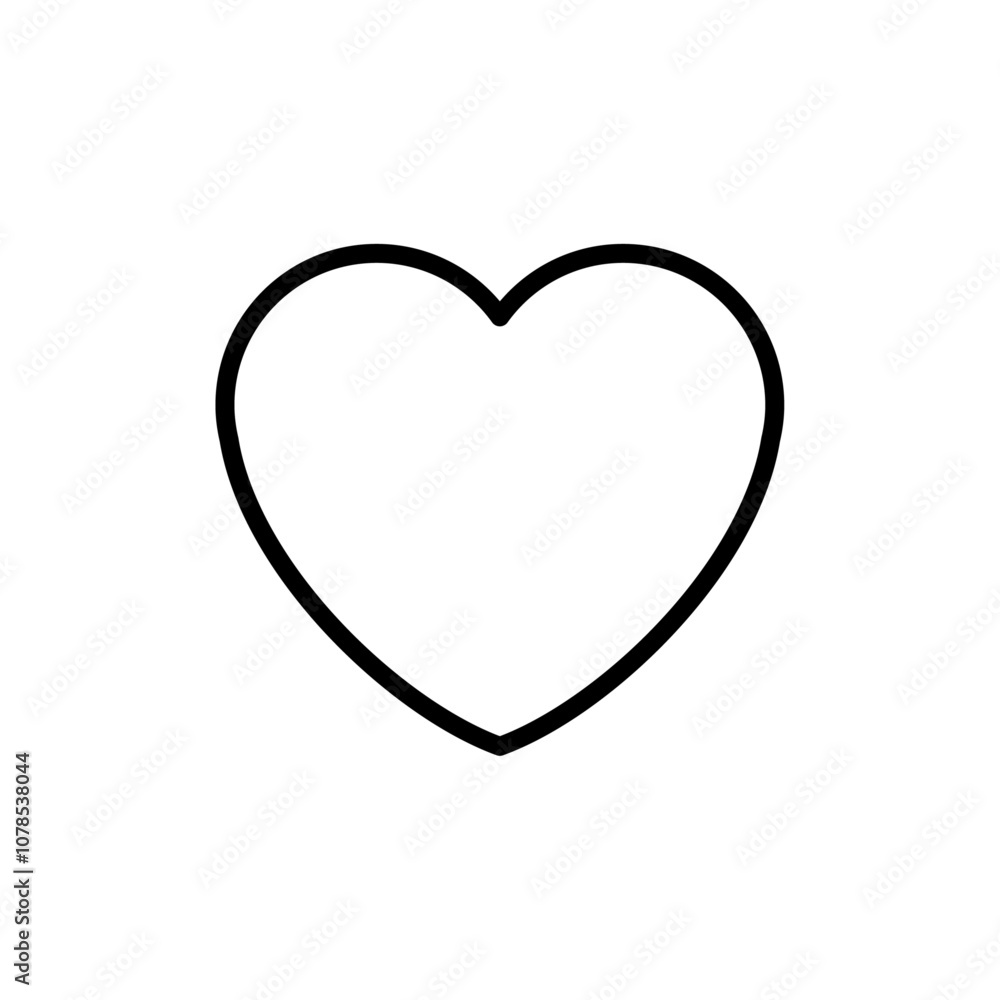 Heart icon Outline vector for web ui Heart icon Outline vector for web ui