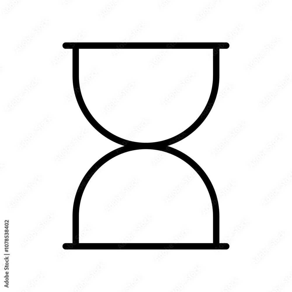 Hourglass icon Outline vector for web ui Hourglass icon Outline vector for web ui